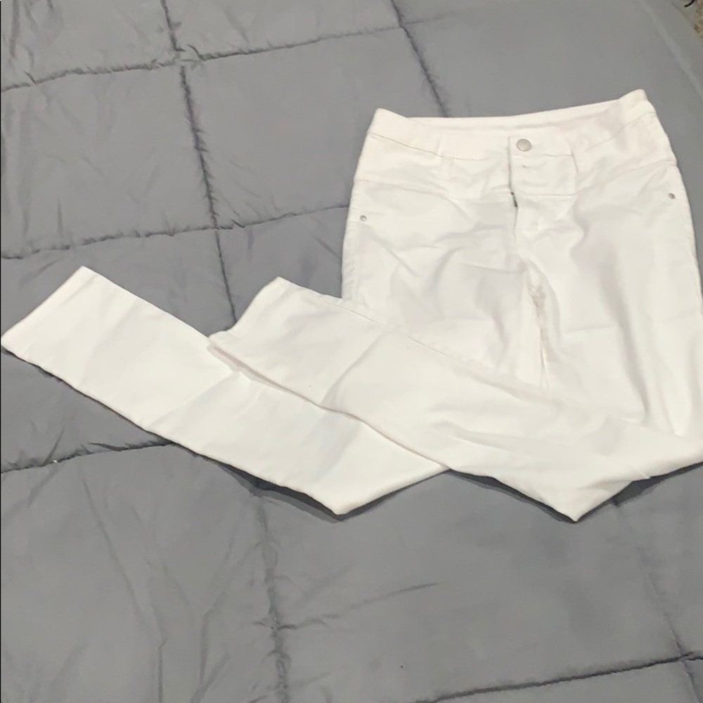 White High Waisted Skinny Jeans